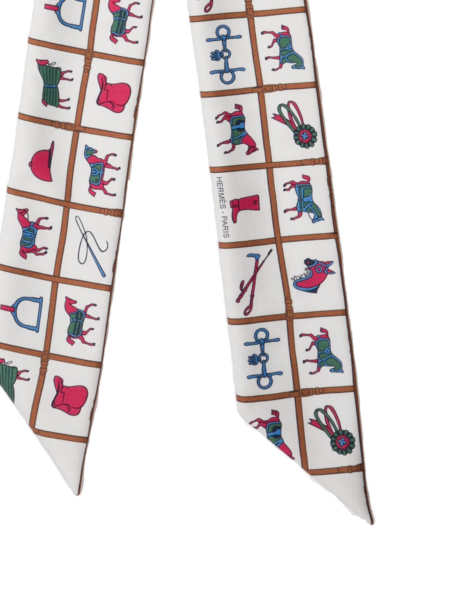 Hermès Couvertures et Tenues de Jour Silk Twilly Scarf