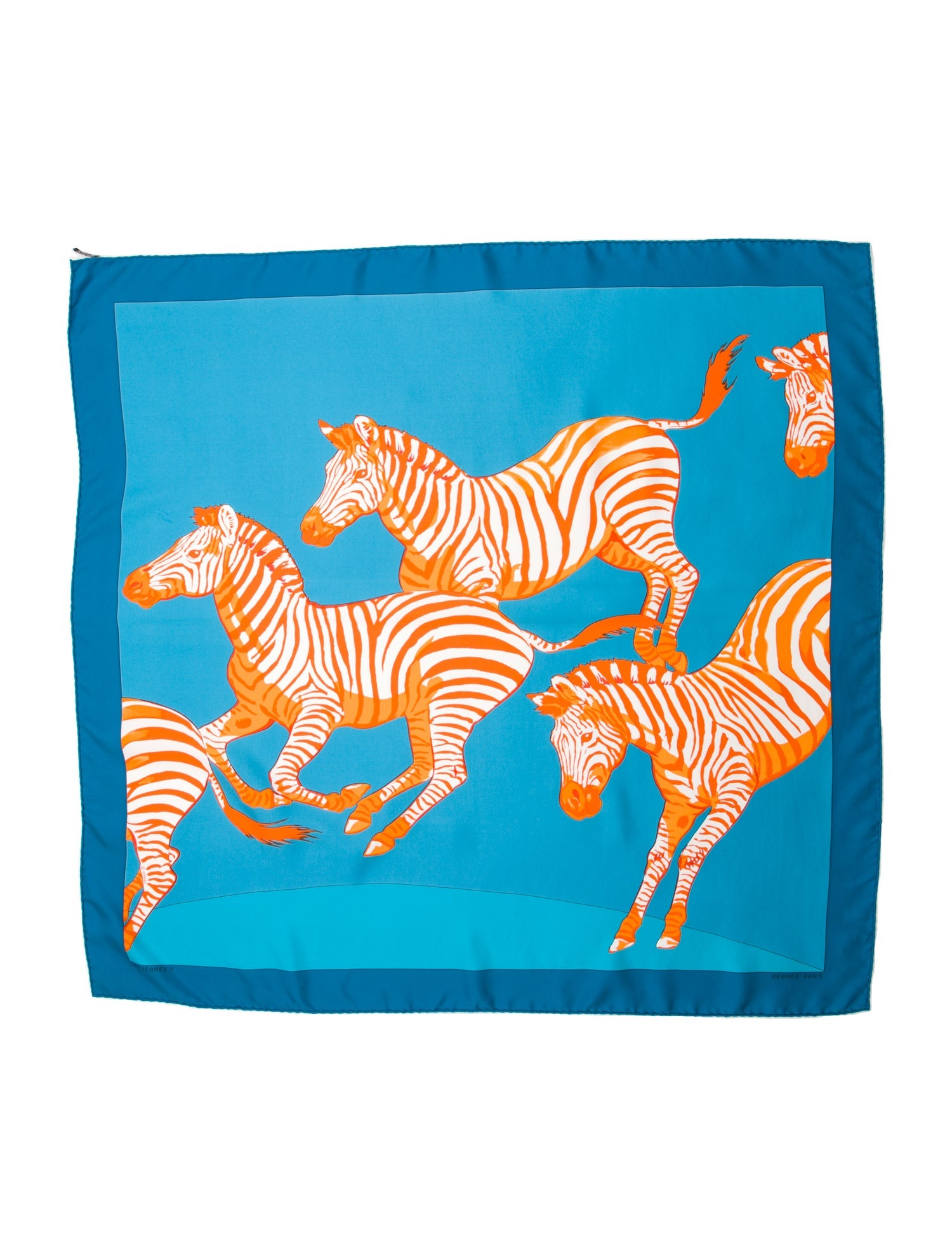 Hermès Les Zebres II Silk Scarf