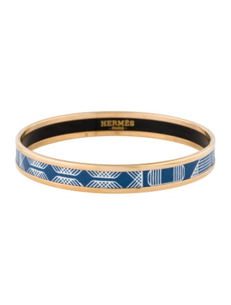 Hermès Narrow Enamel Bangle Bracelet