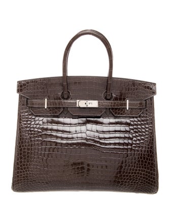 Hermès Shiny Porosus Crocodile Birkin 35