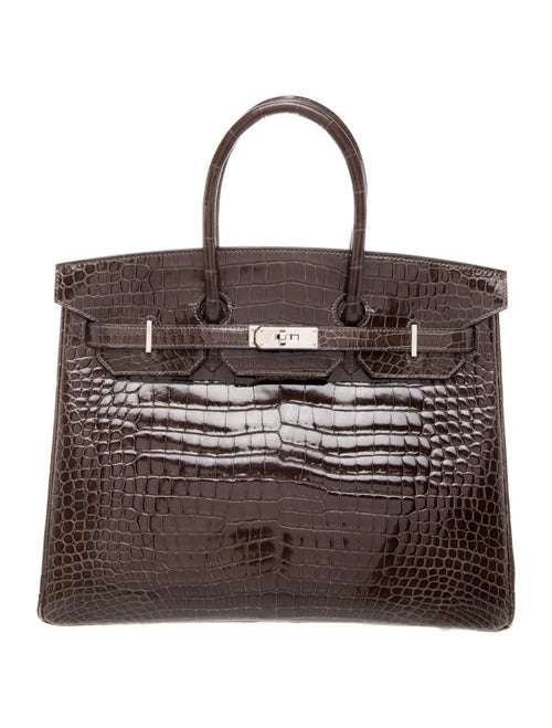 Hermès Shiny Porosus Crocodile Birkin 35