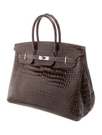 Hermès Shiny Porosus Crocodile Birkin 35