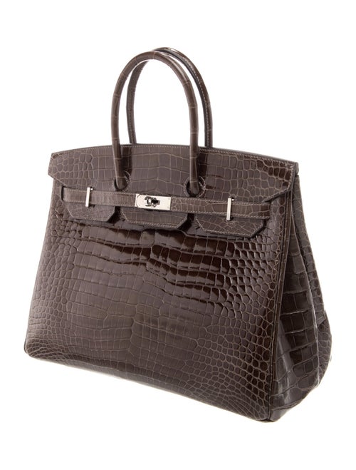 Hermès Shiny Porosus Crocodile Birkin 35