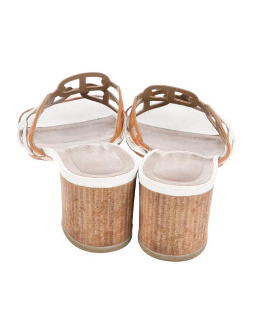 Hermès Chaîne d'Ancre Insignia Leather Slides