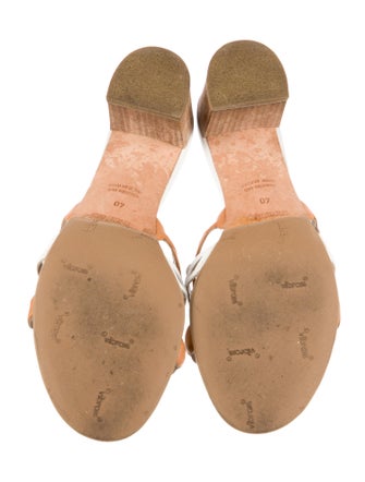 Hermès Chaîne d'Ancre Insignia Leather Slides