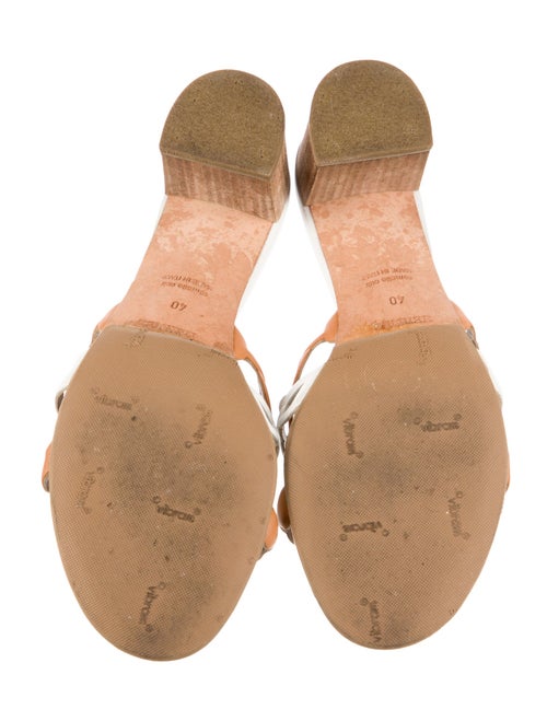 Hermès Chaîne d'Ancre Insignia Leather Slides