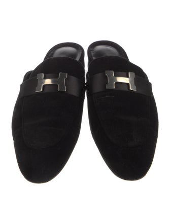 Hermès Trocadero H Logo Mules