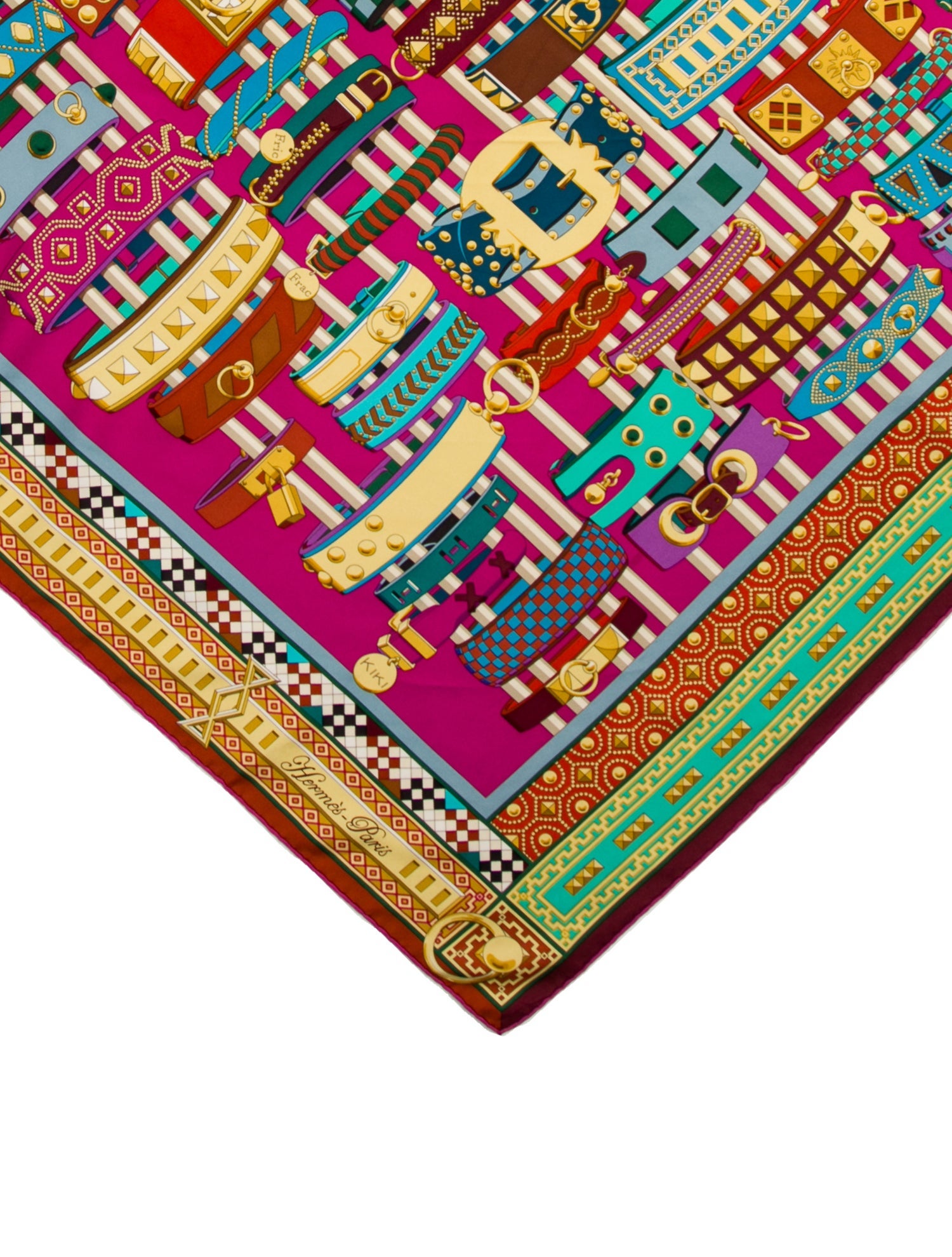 Hermès Colliers de Chiens Silk Scarf