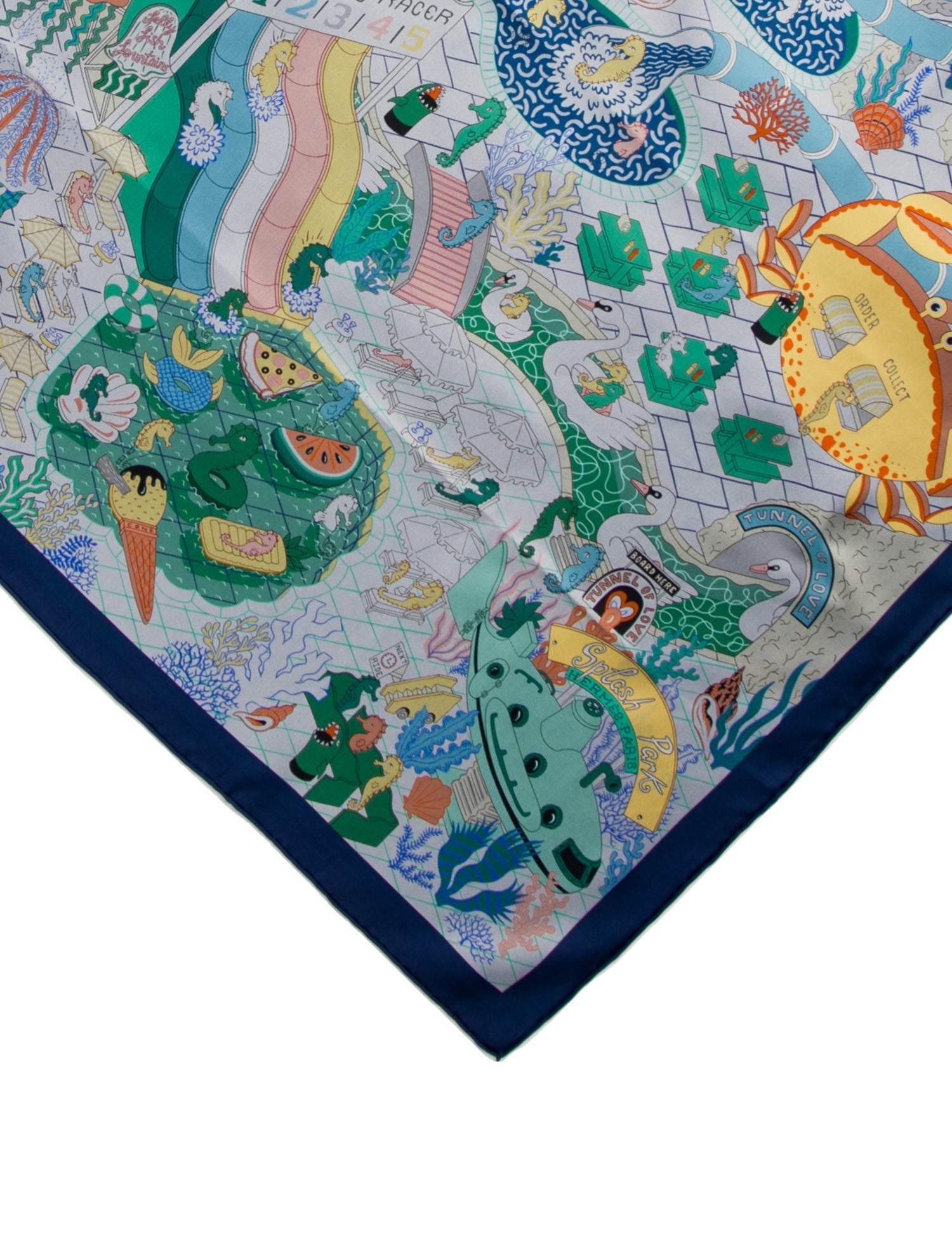 Hermès Splash Park Silk Scarf