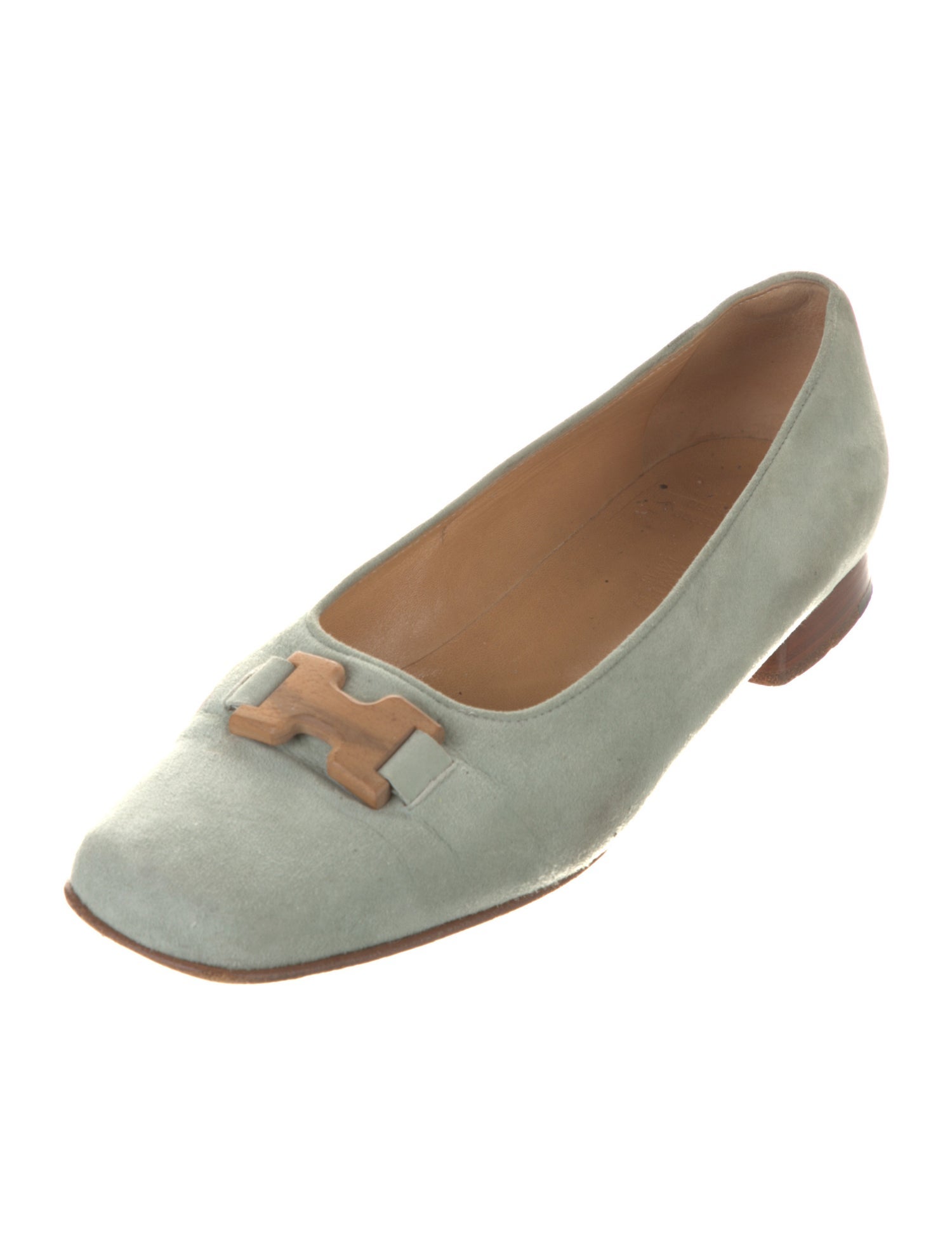 Hermès Vintage Suede Ballet Flats