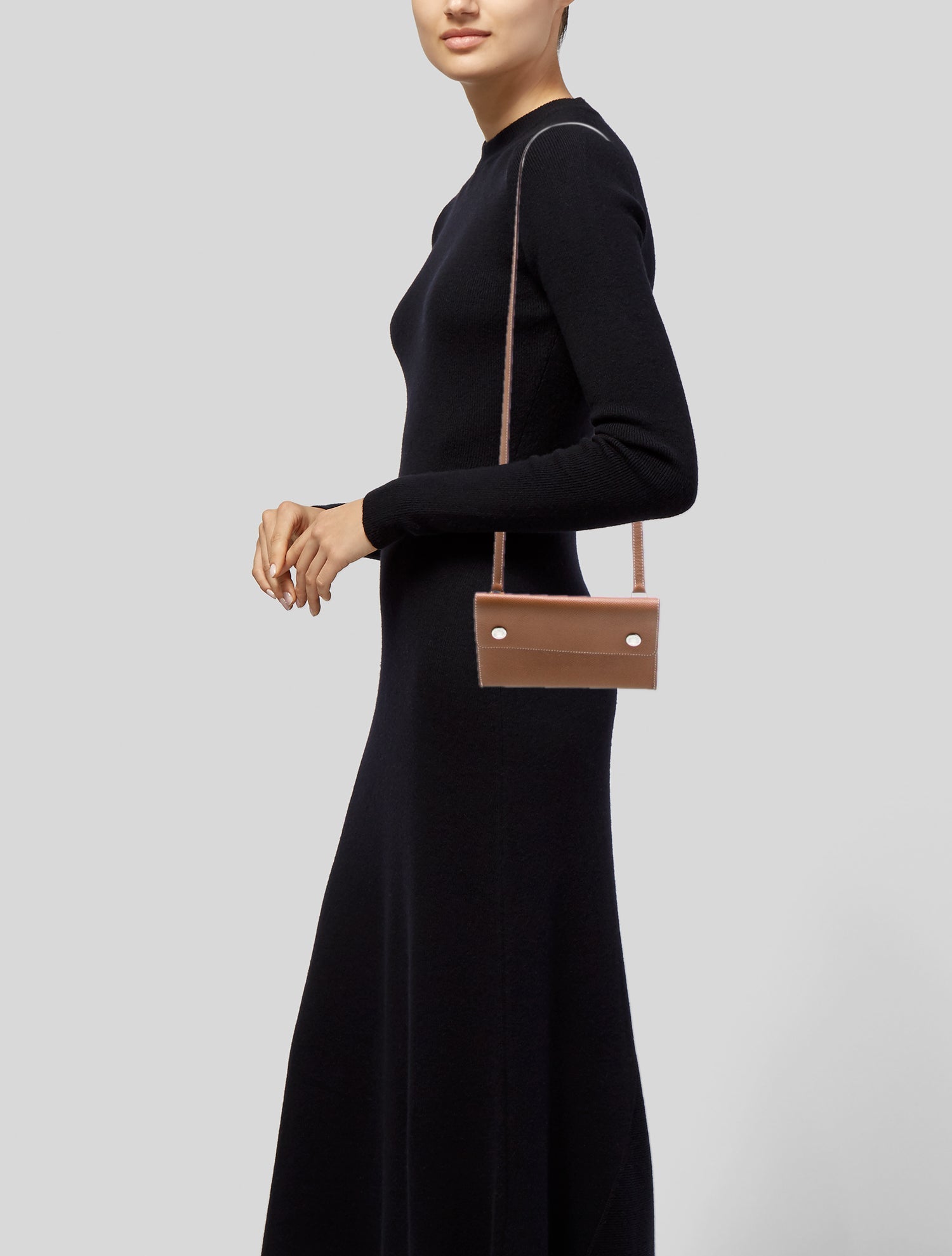 Hermès 2024 Epsom Hermèsnap Wallet on Strap