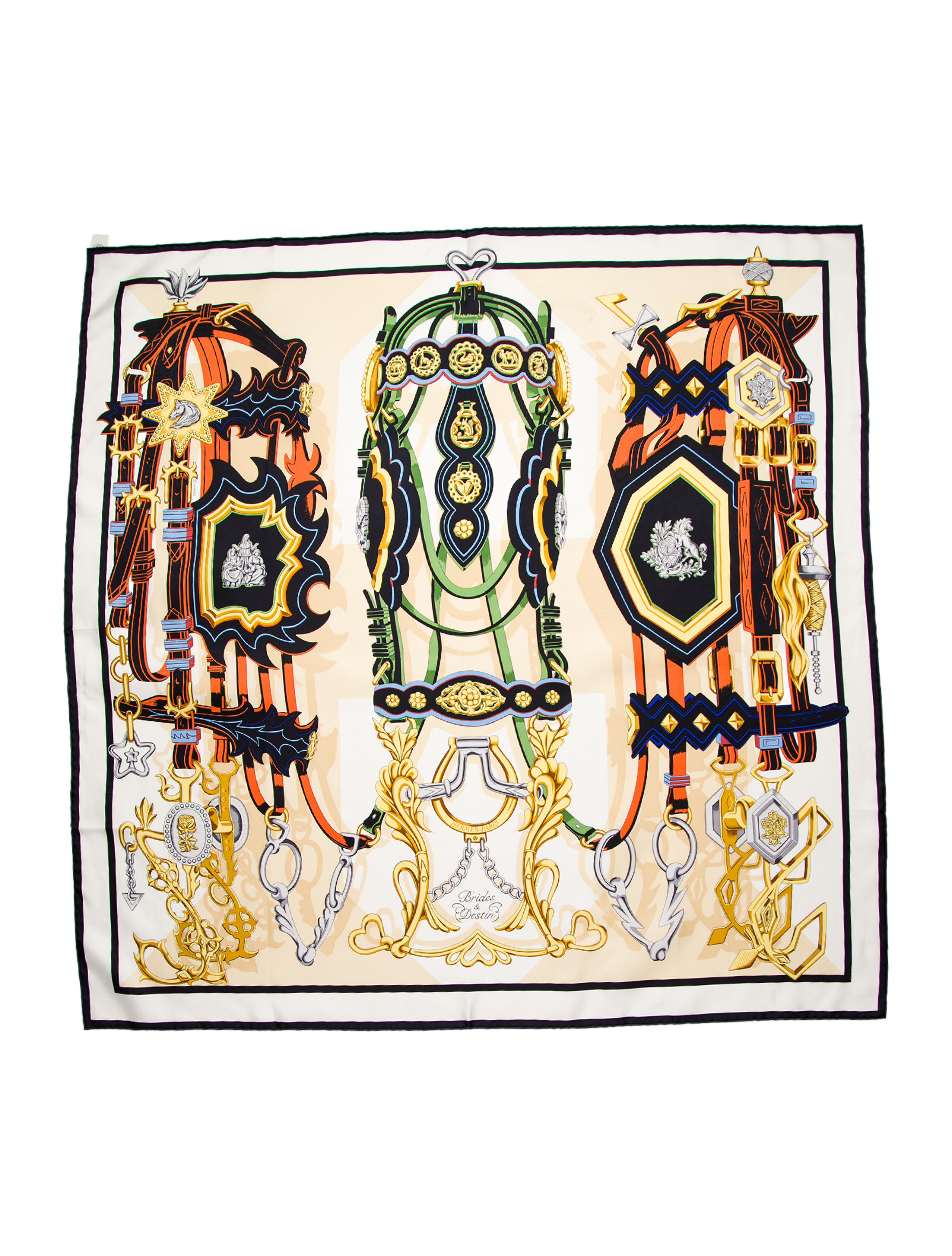 Hermès Brides Et Destin Silk Scarf