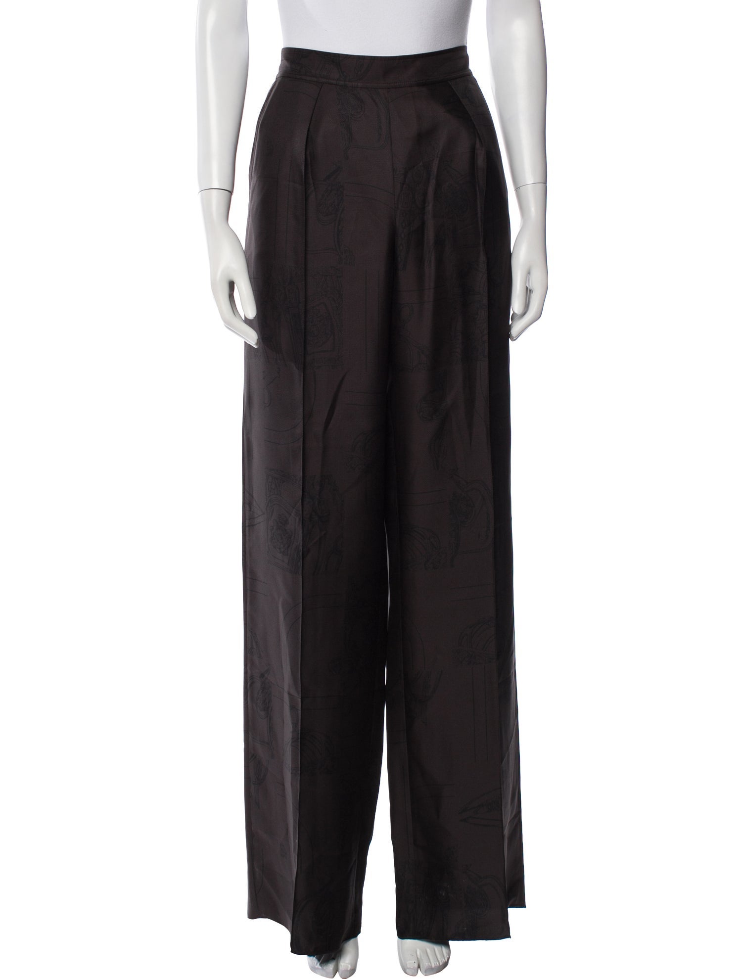 Hermès Silk Wide Leg Pants w/ Tags