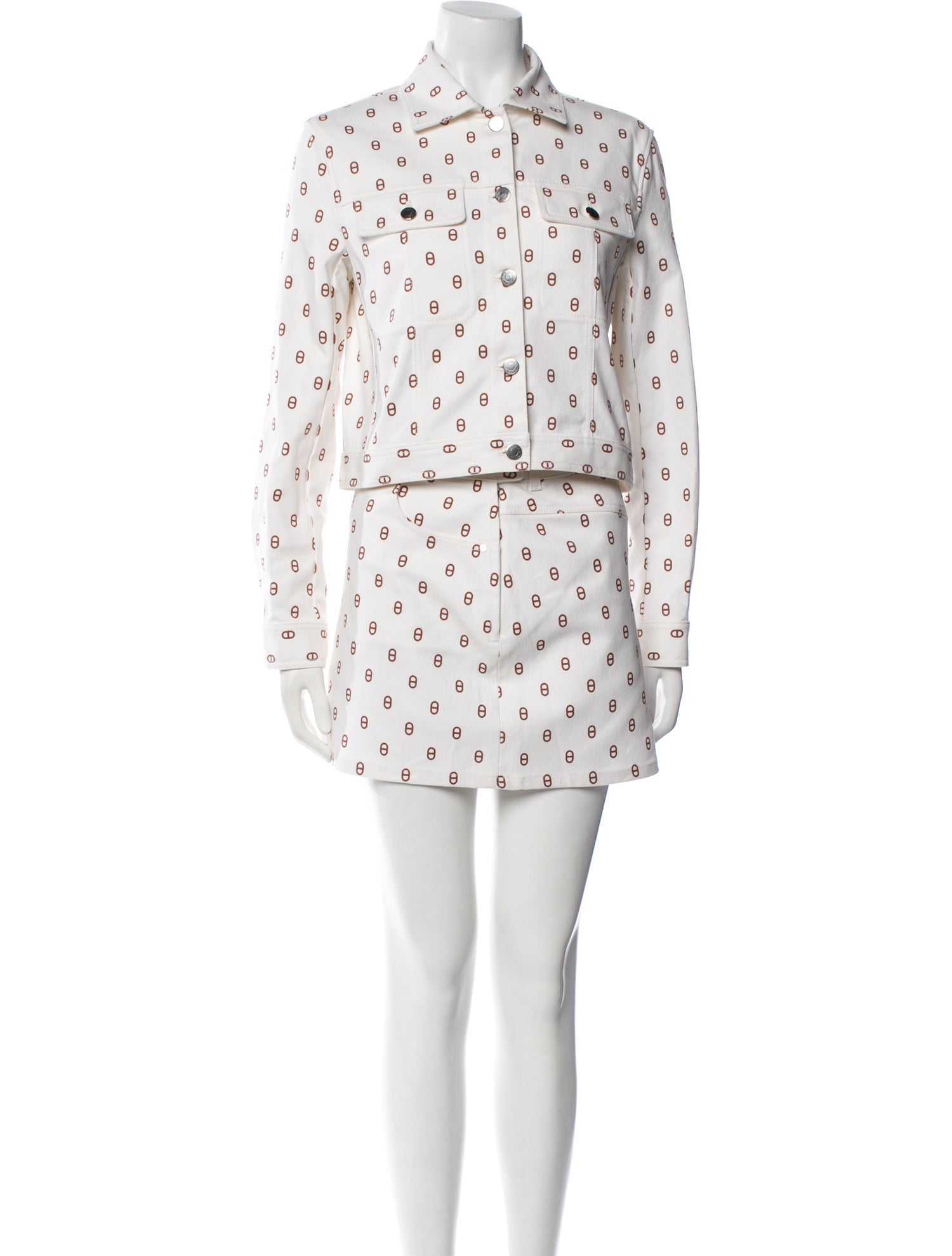 Hermès Chaine d'Ancre Printed Skirt Set w/ Tags