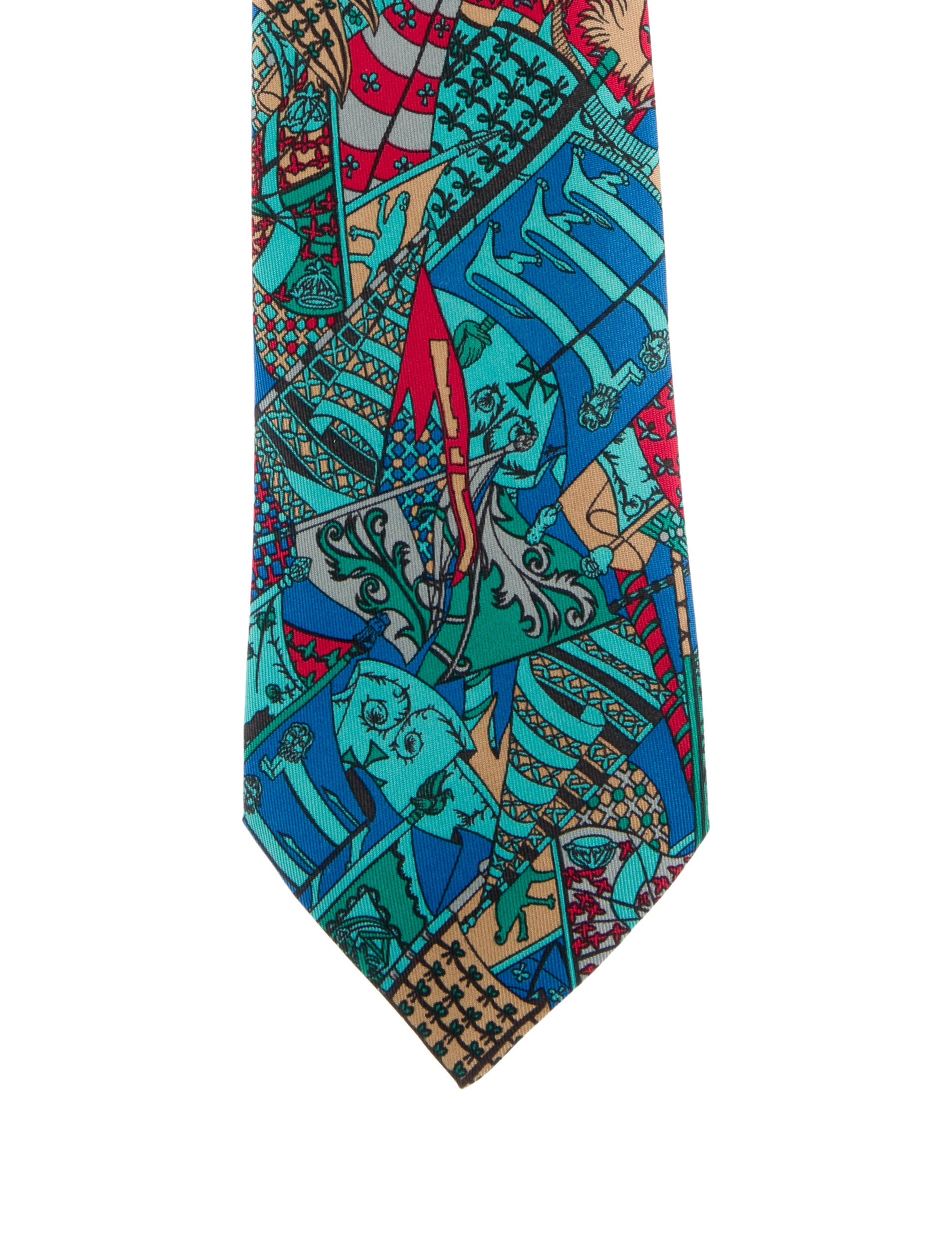 Hermès Silk Printed Tie