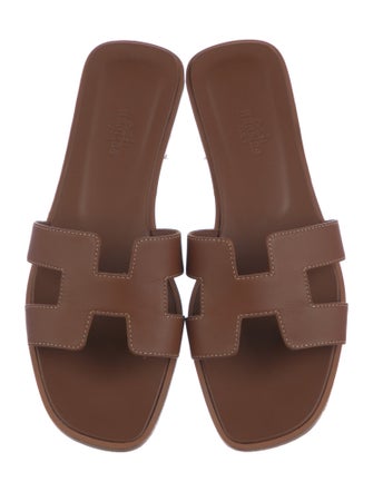 Hermès Oran Leather Slides