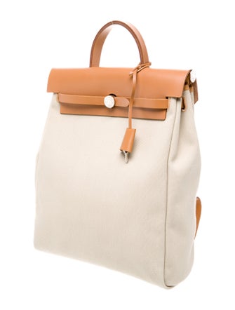 Hermès Toile Herbag A Dos Zip Backpack