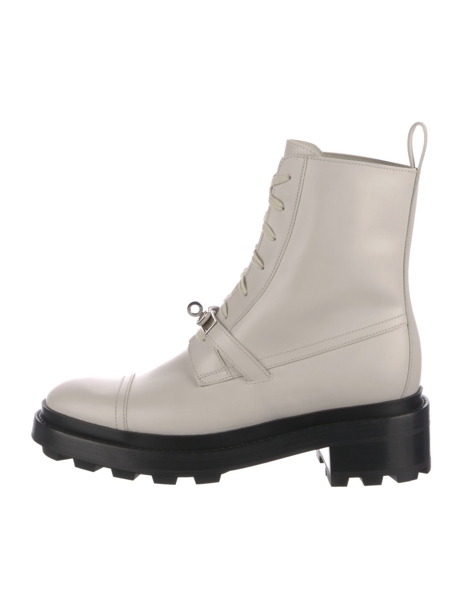 Hermès Leather Combat Boots