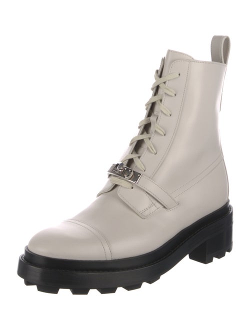 Hermès Leather Combat Boots