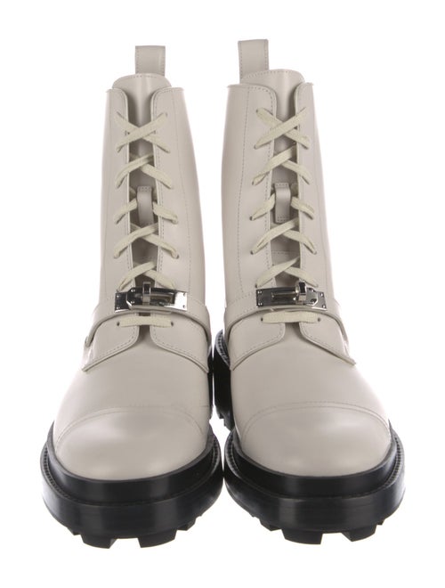 Hermès Leather Combat Boots