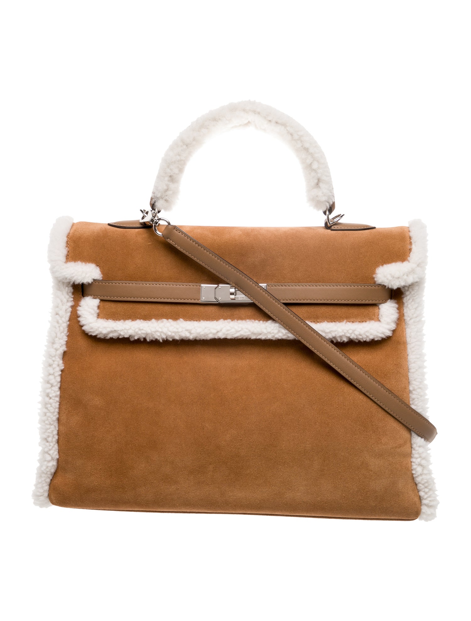 Hermès Grizzly Shearling Teddy Kelly II 35