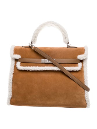 Hermès Grizzly Shearling Teddy Kelly II 35