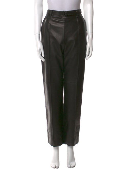 Hermès Leather Straight Leg Pants