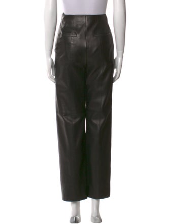 Hermès Leather Straight Leg Pants