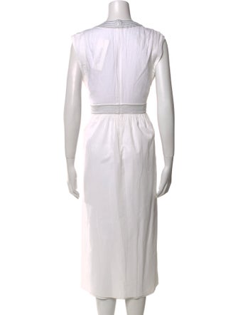 Hermès V-Neck Midi Length Dress