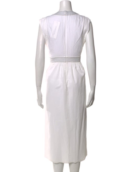 Hermès V-Neck Midi Length Dress