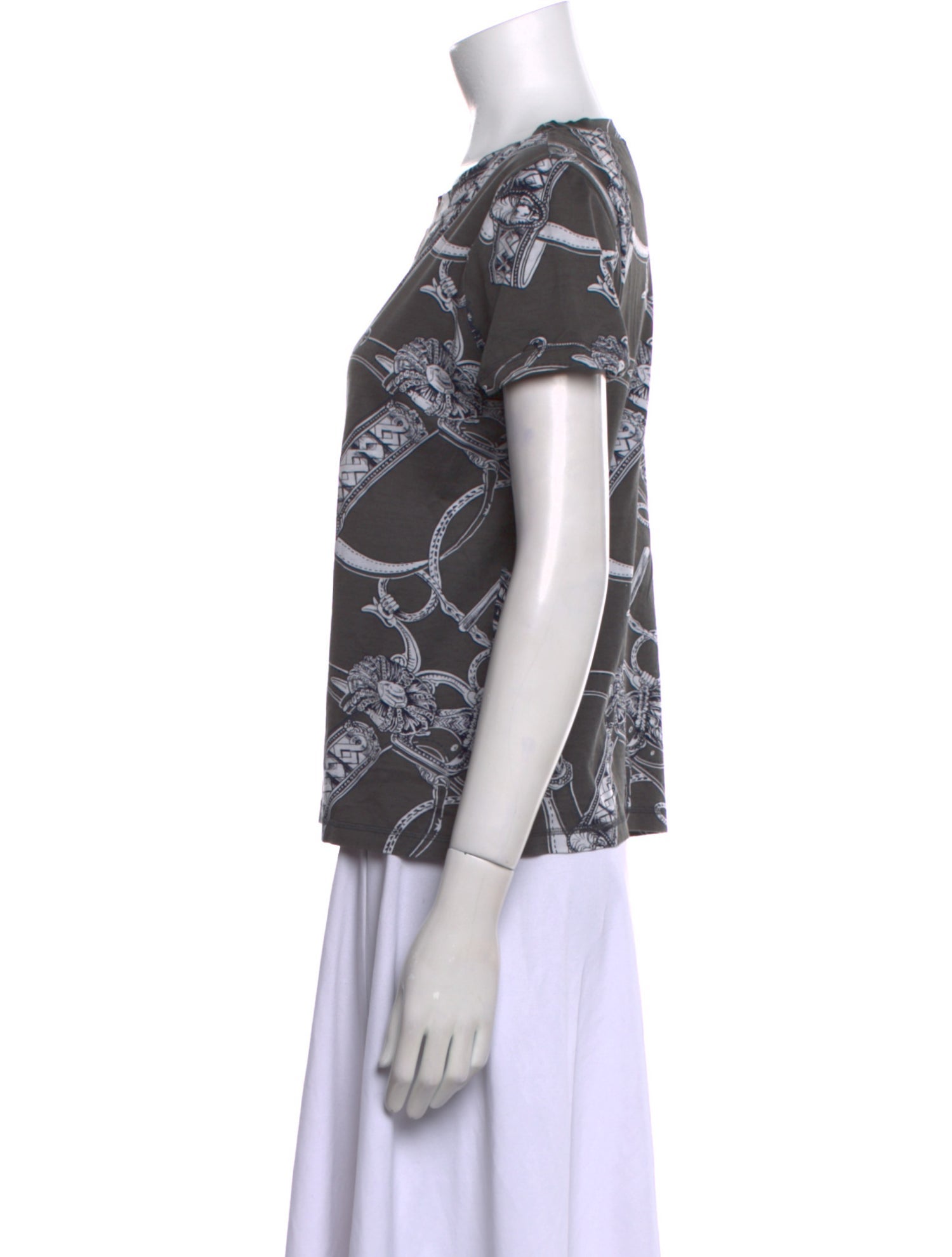 Hermès Printed Crew Neck T-Shirt