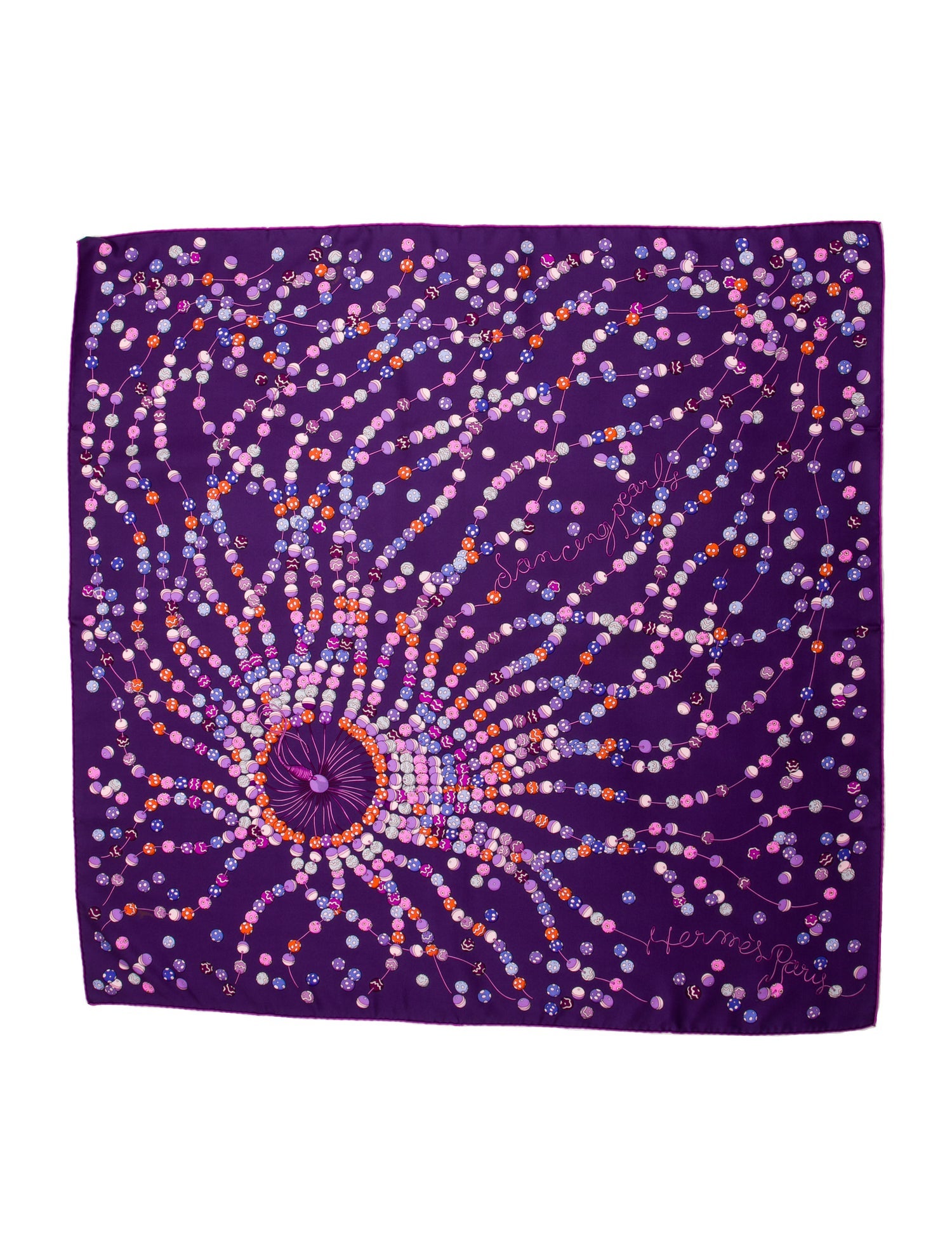 Hermès Dancing Pearls Silk Scarf
