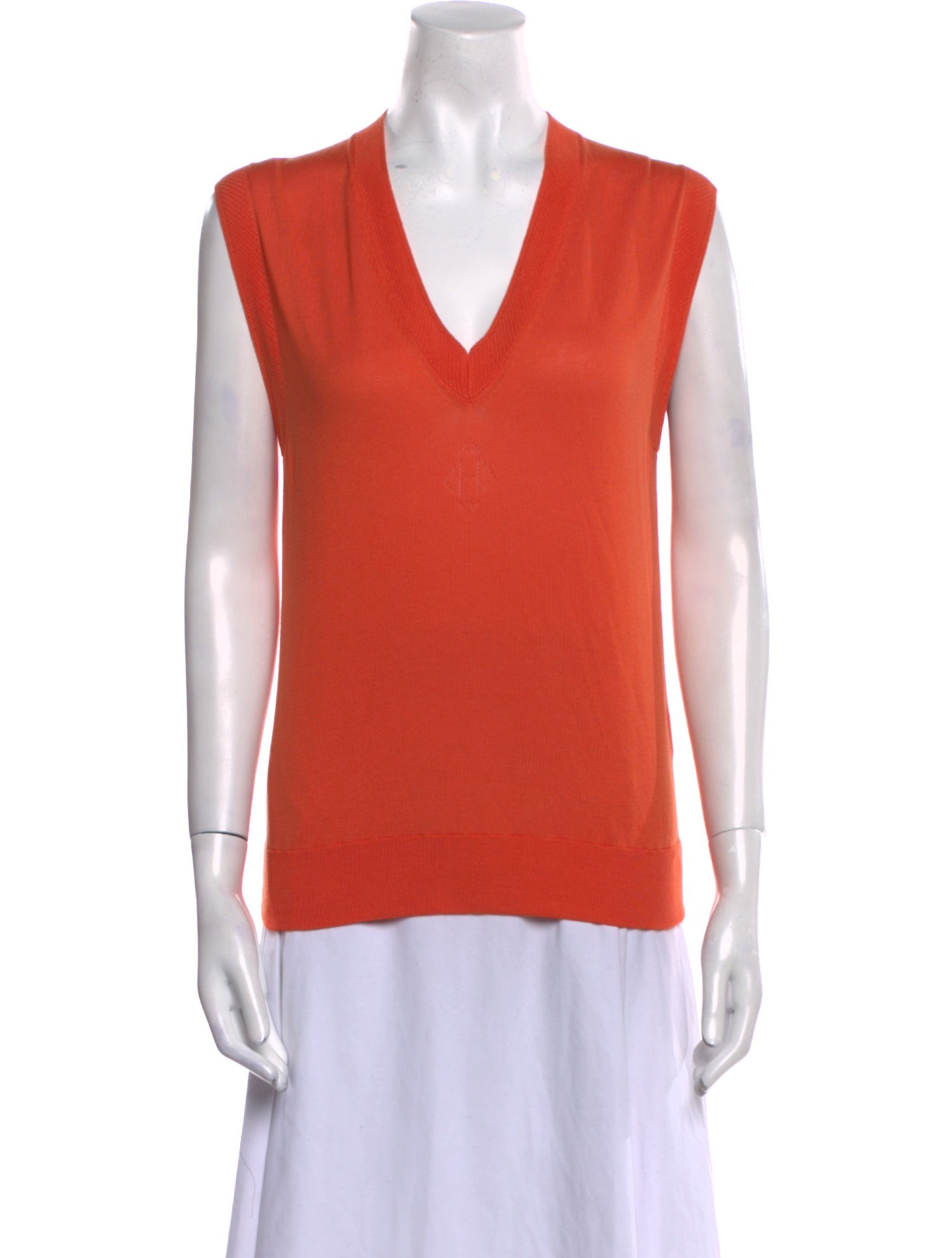 Hermès V-Neck Sleeveless Top