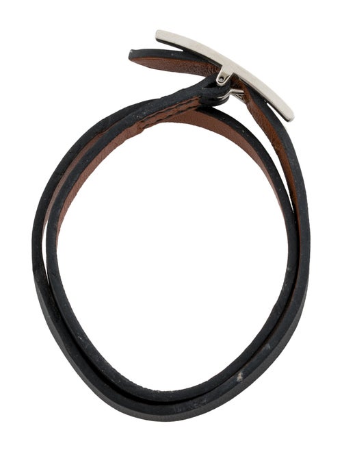 Hermès Leather Behapi Double Tour Wrap Bracelet
