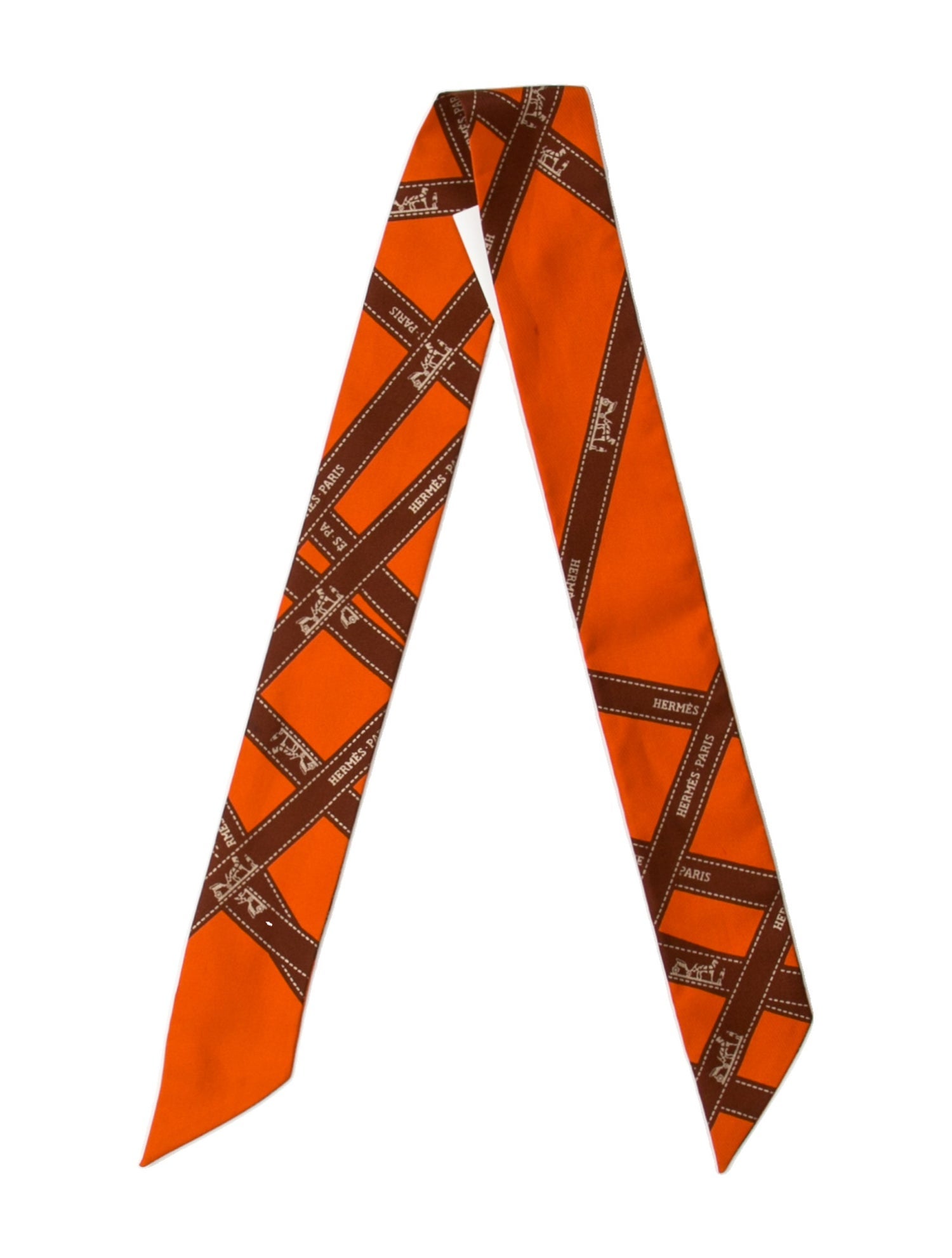 Hermès Bolduc Silk Twilly Scarf