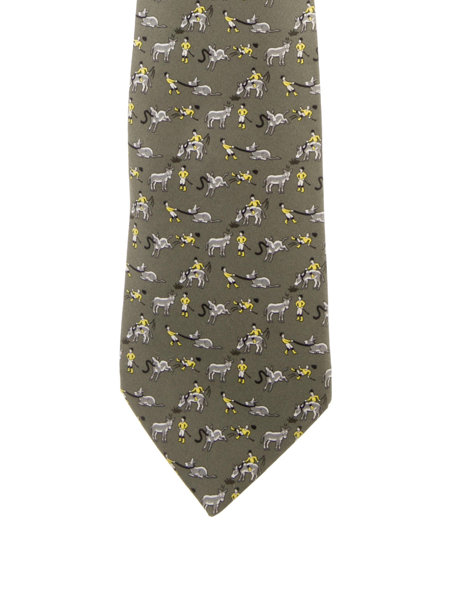 Hermès Patterned Silk Tie