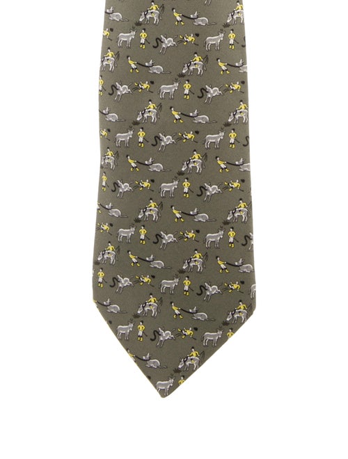 Hermès Patterned Silk Tie