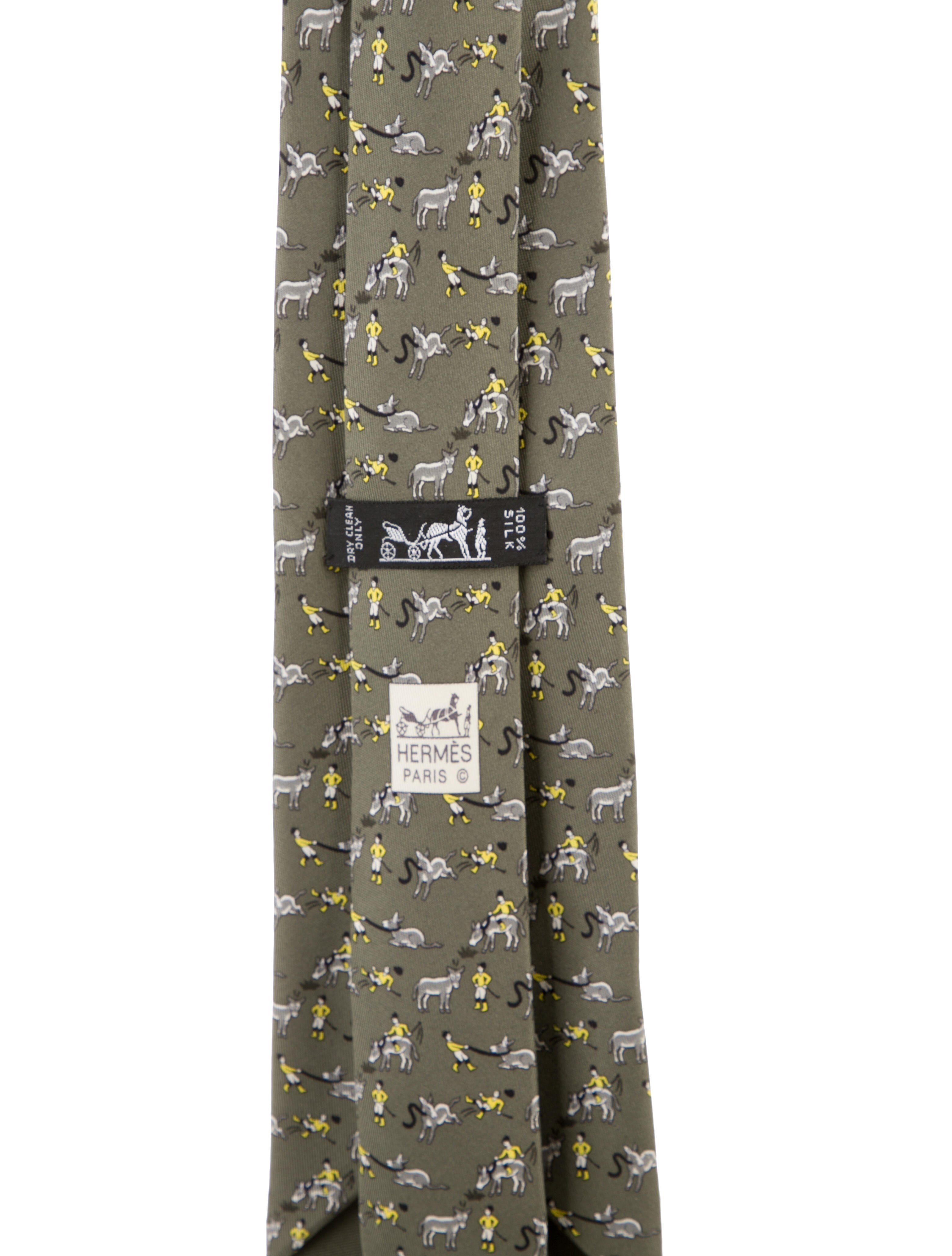 Hermès Patterned Silk Tie