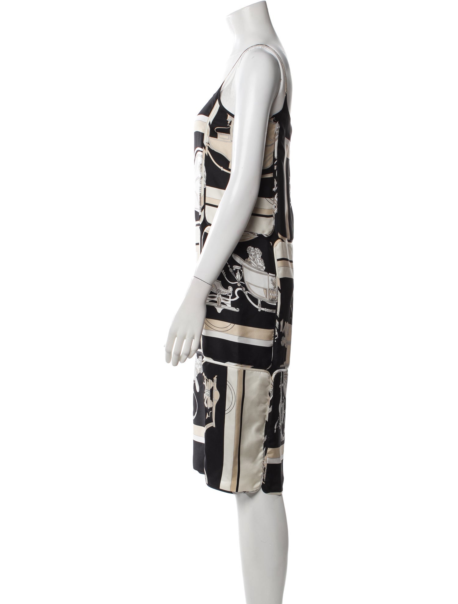 Hermès Graphic Print Knee-Length Dress