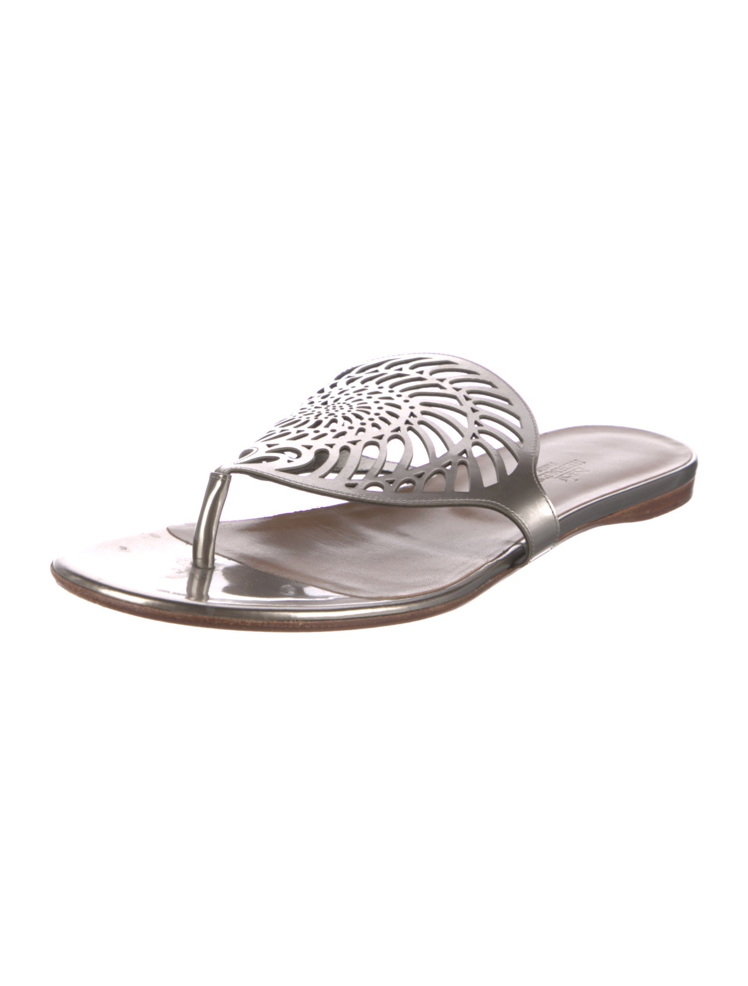 Hermès Nautilus Leather Slides