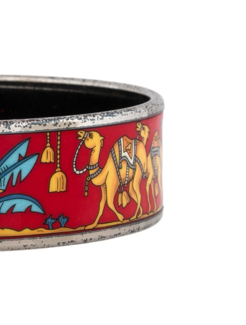 Hermès Enamel Wide Bangle Bracelet