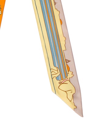 Hermès Les Chiens Parisiens Silk Twilly Scarf