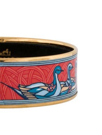 Hermès Enamel Wide Bangle Bracelet