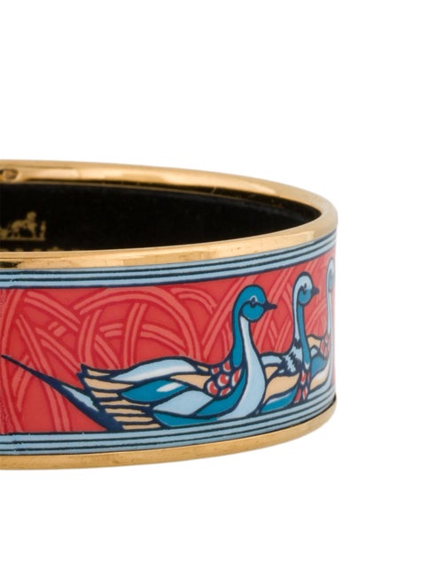 Hermès Enamel Wide Bangle Bracelet