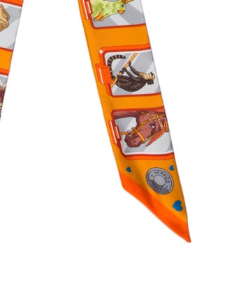 Hermès Story Silk Twilly Scarf