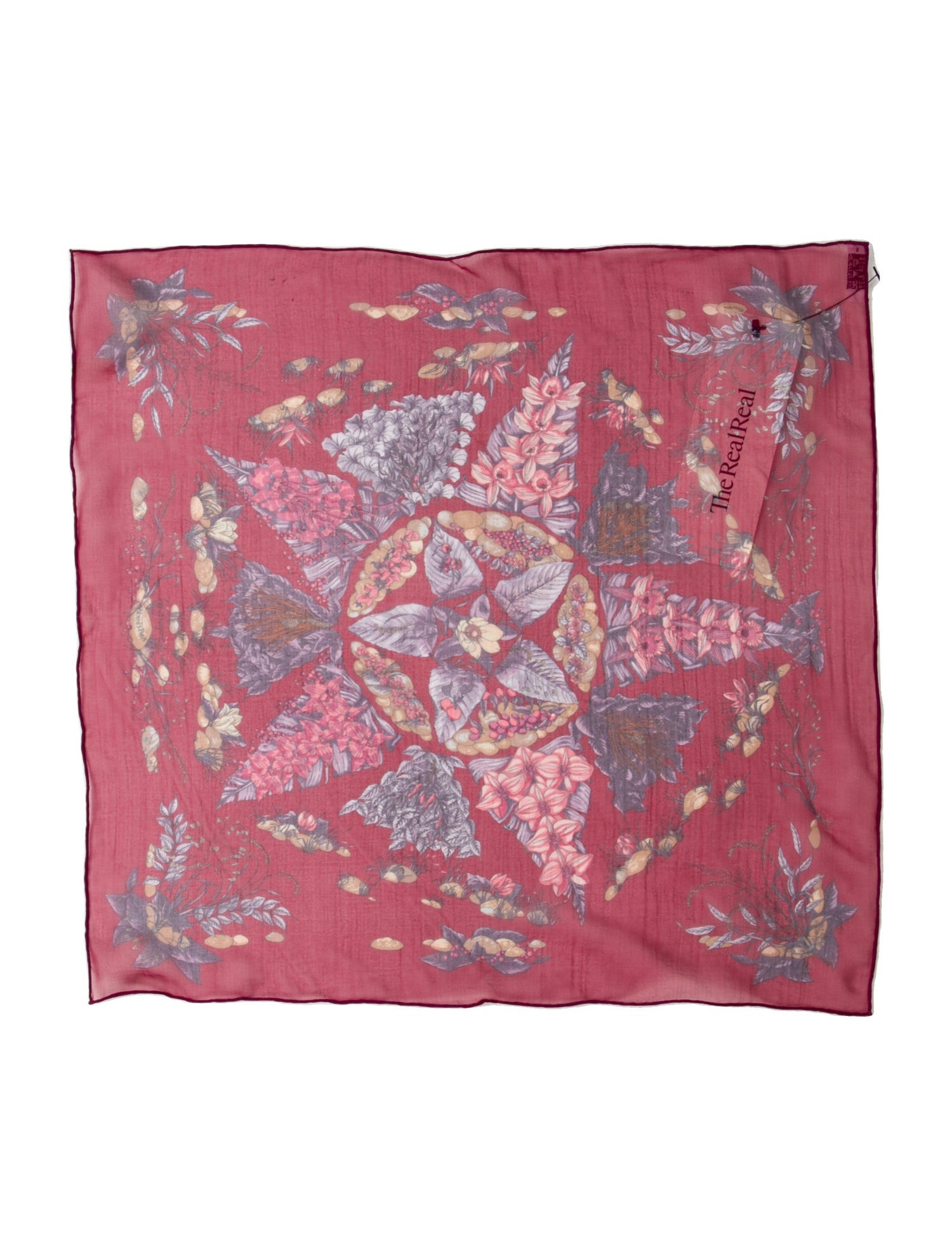 Hermès Pythagore Mousseline Pocket Square Silk Scarf