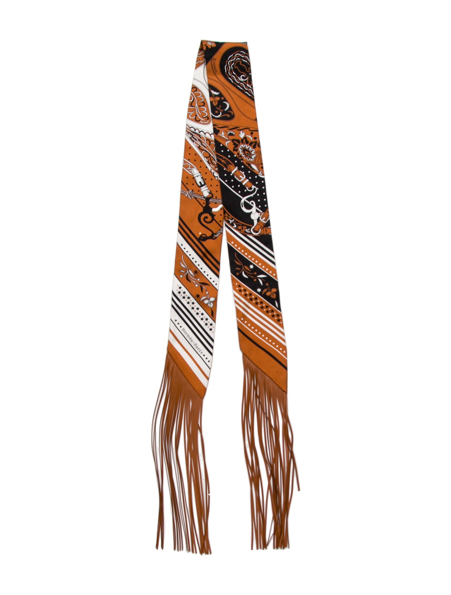 Hermès Festival des Amazones Bandana Folk Silk Twilly Scarf