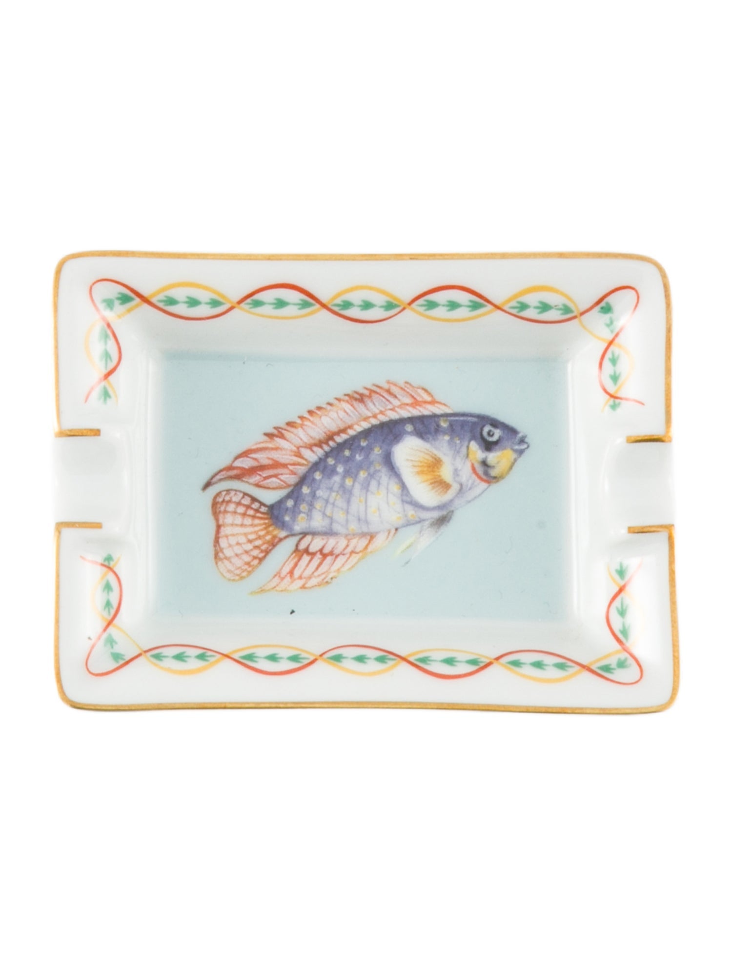 Hermès 4-Piece Poissons Exotiques Mini Ashtray Set
