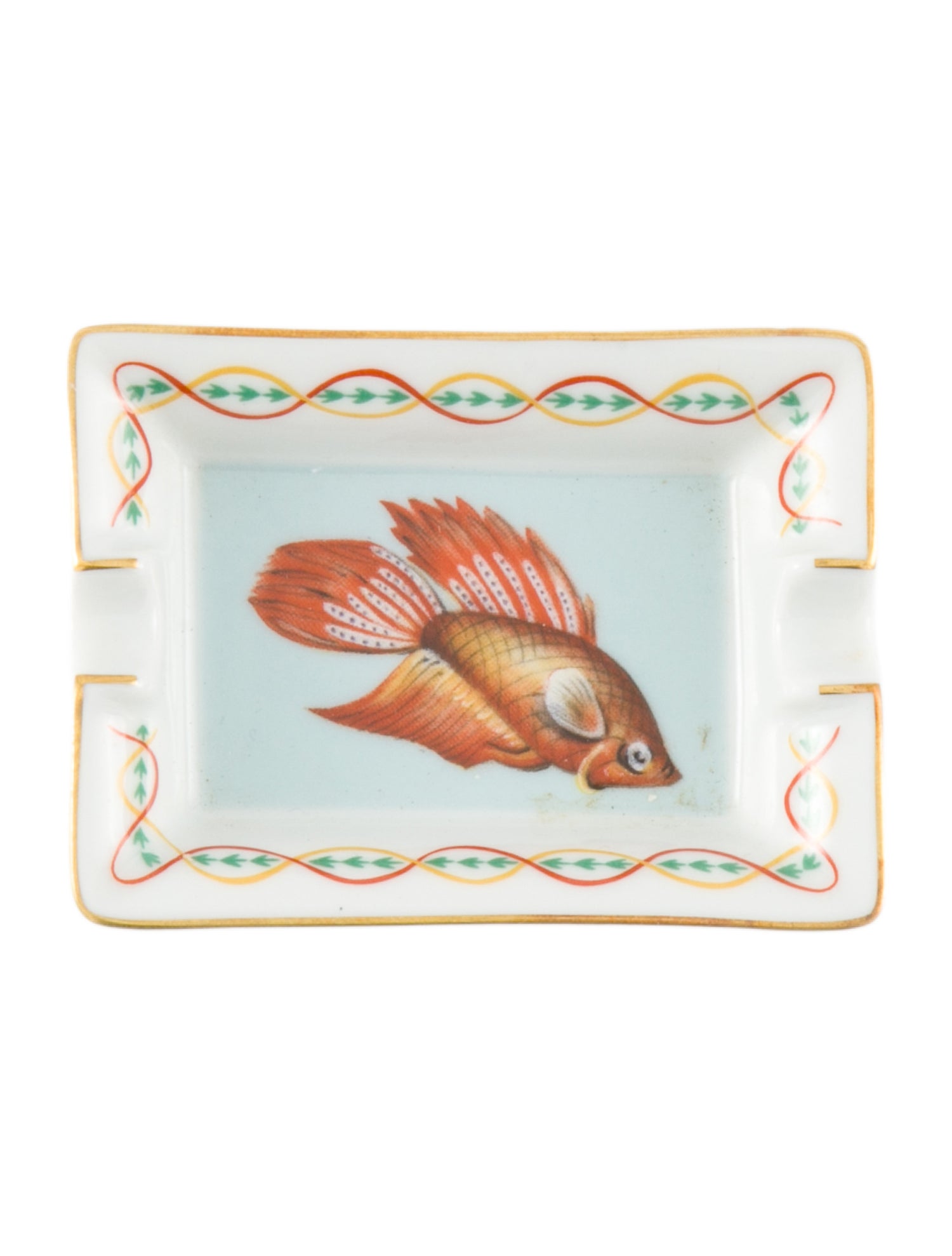 Hermès 4-Piece Poissons Exotiques Mini Ashtray Set