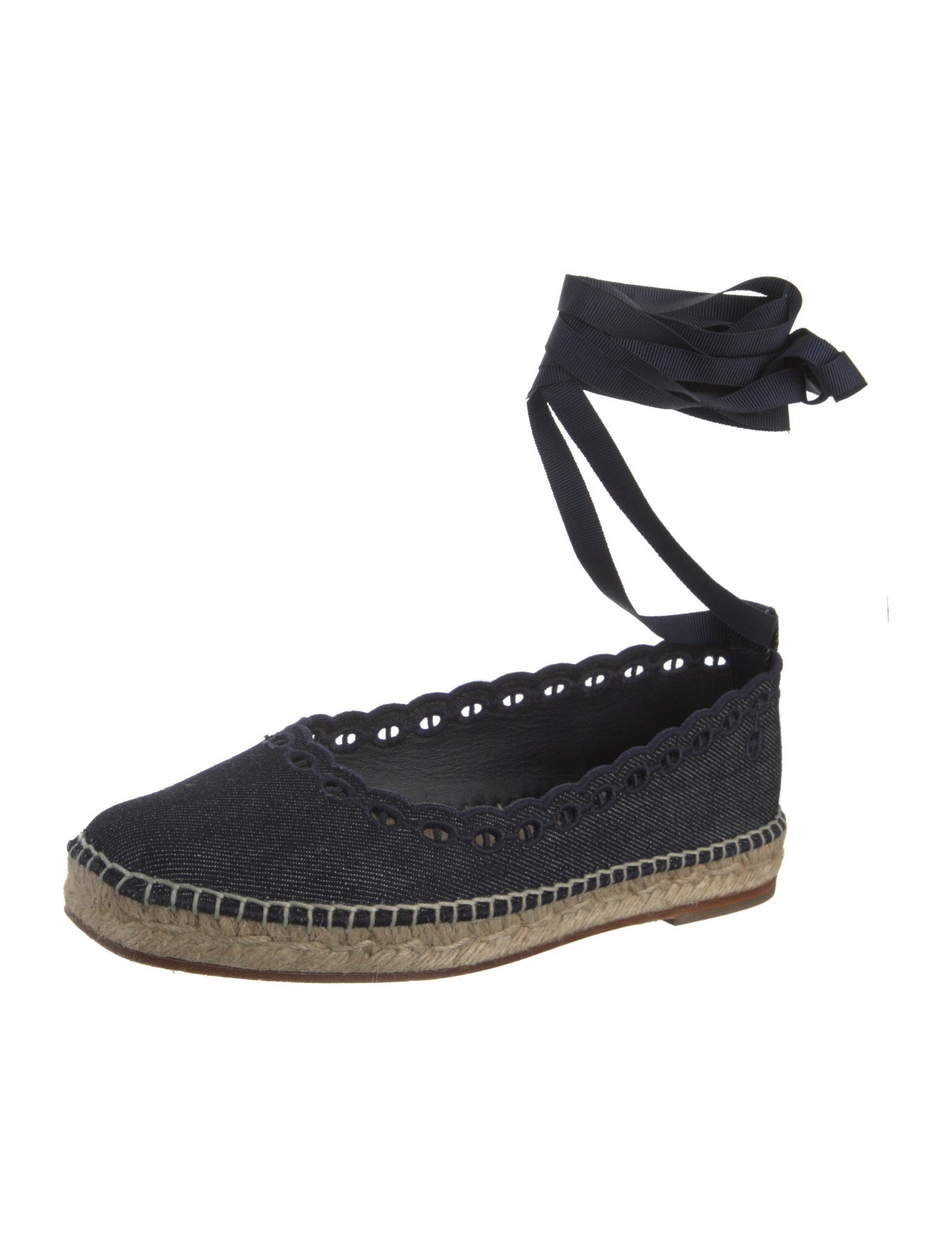 Hermès Gaupa Denim Flats